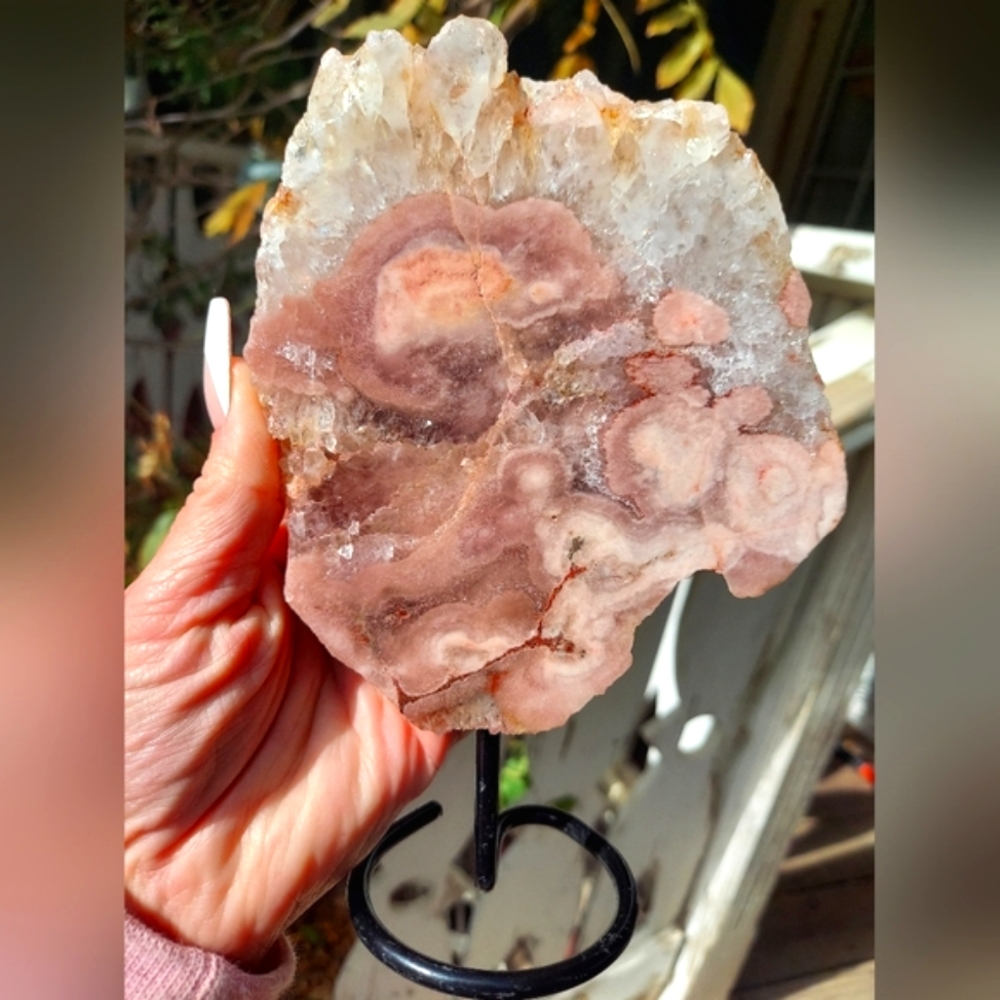 Pink Amethyst With Citrine